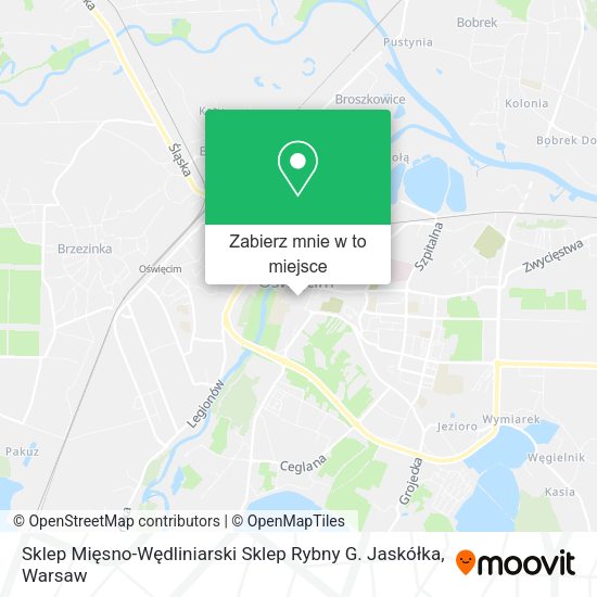 Mapa Sklep Mięsno-Wędliniarski Sklep Rybny G. Jaskółka