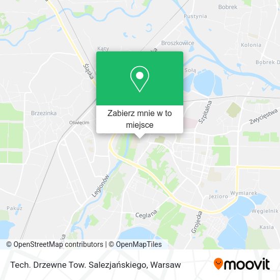 Mapa Tech. Drzewne Tow. Salezjańskiego