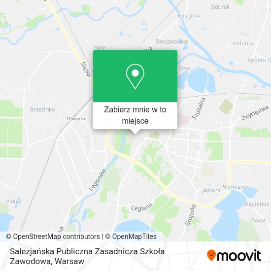 Mapa Salezjańska Publiczna Zasadnicza Szkoła Zawodowa