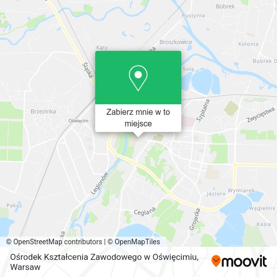 Mapa Ośrodek Kształcenia Zawodowego w Oświęcimiu