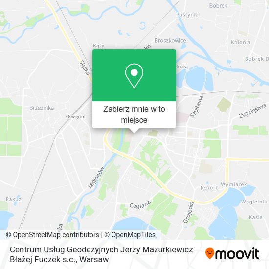 Mapa Centrum Usług Geodezyjnych Jerzy Mazurkiewicz Błażej Fuczek s.c.
