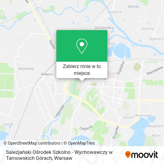 Mapa Salezjański Ośrodek Szkolno - Wychowawczy w Tarnowskich Górach