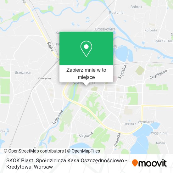 Mapa SKOK Piast. Spółdzielcza Kasa Oszczędnościowo - Kredytowa