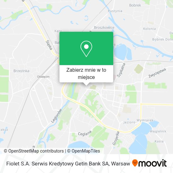 Mapa Fiolet S.A. Serwis Kredytowy Getin Bank SA