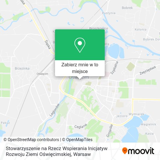 Mapa Stowarzyszenie na Rzecz Wspierania Inicjatyw Rozwoju Ziemi Oświęcimskiej