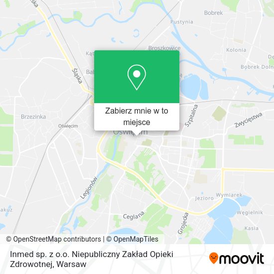 Mapa Inmed sp. z o.o. Niepubliczny Zakład Opieki Zdrowotnej
