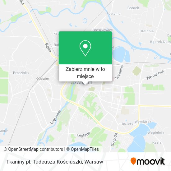 Mapa Tkaniny pl. Tadeusza Kościuszki