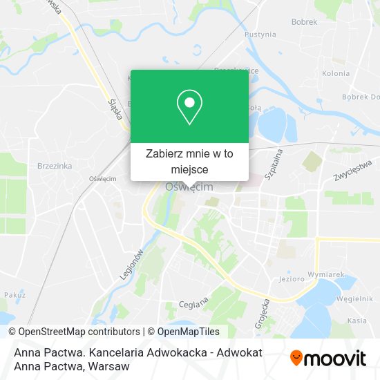 Mapa Anna Pactwa. Kancelaria Adwokacka - Adwokat Anna Pactwa