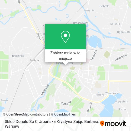 Mapa Sklep Donald Sp C Urbańska Krystyna Zając Barbara