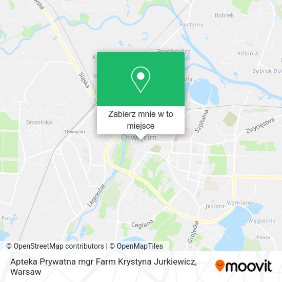 Mapa Apteka Prywatna mgr Farm Krystyna Jurkiewicz