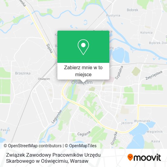 Mapa Związek Zawodowy Pracowników Urzędu Skarbowego w Oświęcimiu