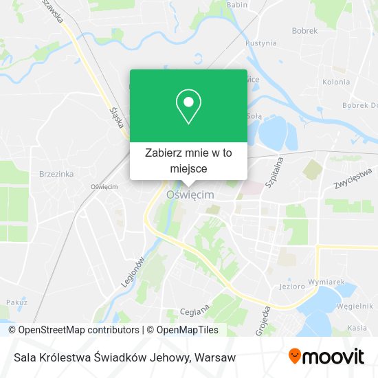 Mapa Sala Królestwa Świadków Jehowy