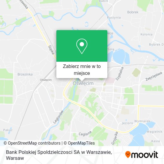 Mapa Bank Polskiej Spoldzielczosci SA w Warszawie