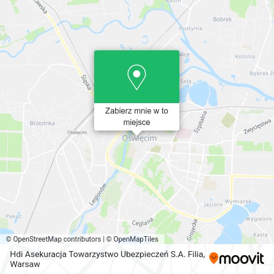 Mapa Hdi Asekuracja Towarzystwo Ubezpieczeń S.A. Filia
