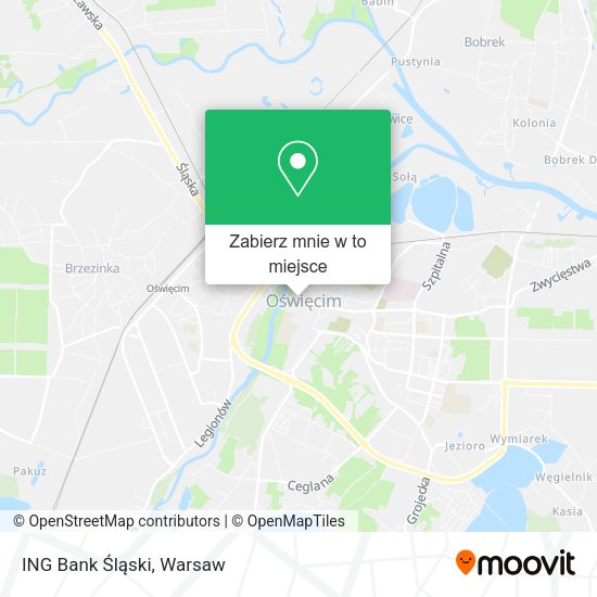 Mapa ING Bank Śląski