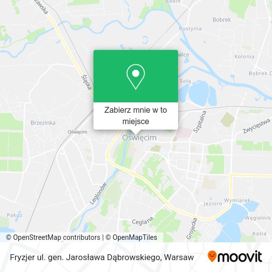 Mapa Fryzjer ul. gen. Jarosława Dąbrowskiego