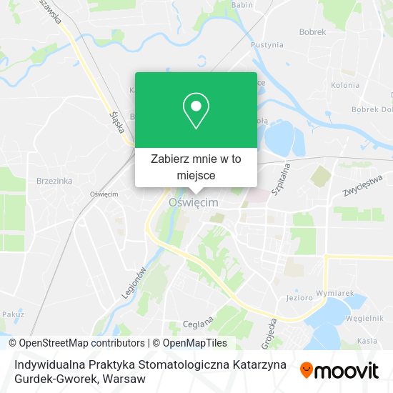 Mapa Indywidualna Praktyka Stomatologiczna Katarzyna Gurdek-Gworek