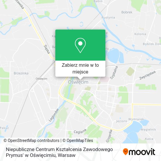 Mapa Niepubliczne Centrum Kształcenia Zawodowego Prymus' w Oświęcimiu