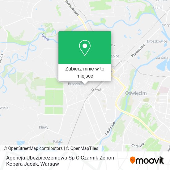 Mapa Agencja Ubezpieczeniowa Sp C Czarnik Zenon Kopera Jacek