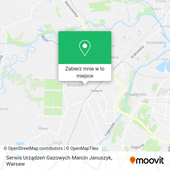 Mapa Serwis Urządzeń Gazowych Marcin Januszyk