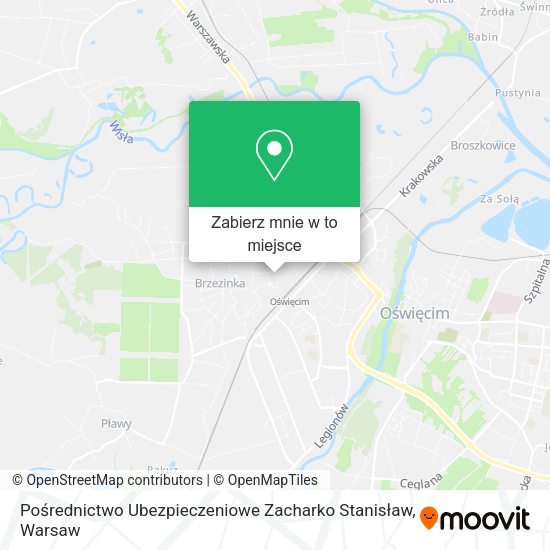 Mapa Pośrednictwo Ubezpieczeniowe Zacharko Stanisław