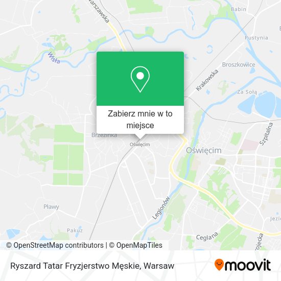 Mapa Ryszard Tatar Fryzjerstwo Męskie