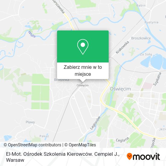 Mapa El-Mot. Ośrodek Szkolenia Kierowców. Cempiel J.