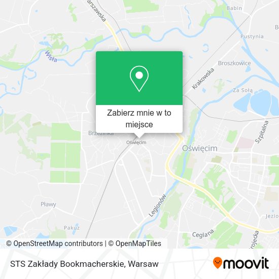 Mapa STS Zakłady Bookmacherskie