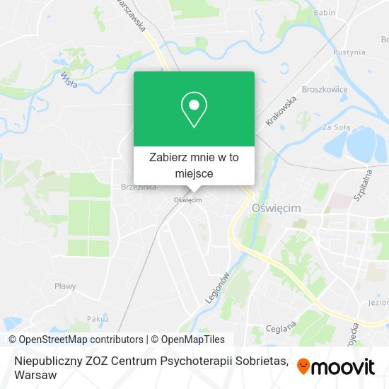 Mapa Niepubliczny ZOZ Centrum Psychoterapii Sobrietas