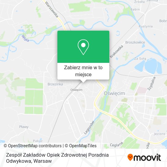 Mapa Zespół Zakładów Opiek Zdrowotnej Poradnia Odwykowa