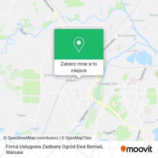 Mapa Firma Usługowa Zadbany Ogród Ewa Bernaś