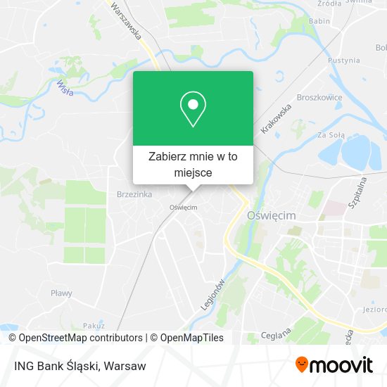 Mapa ING Bank Śląski