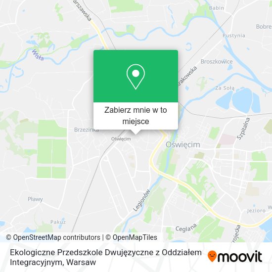 Mapa Ekologiczne Przedszkole Dwujęzyczne z Oddziałem Integracyjnym