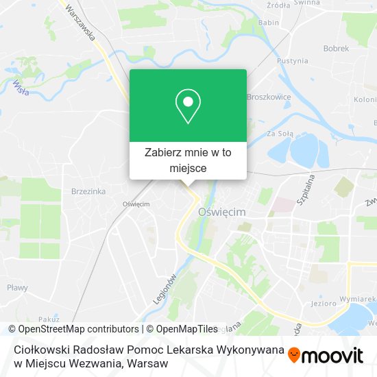 Mapa Ciołkowski Radosław Pomoc Lekarska Wykonywana w Miejscu Wezwania