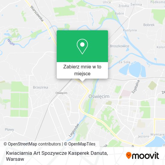 Mapa Kwiaciarnia Art Spozywcze Kasperek Danuta