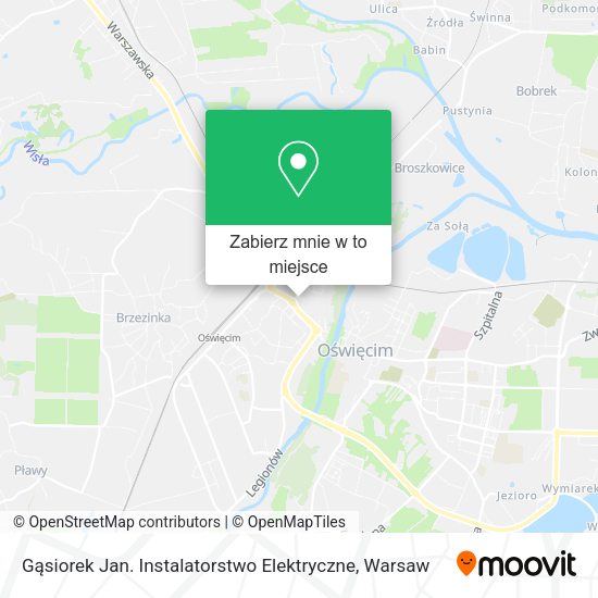 Mapa Gąsiorek Jan. Instalatorstwo Elektryczne