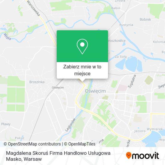 Mapa Magdalena Skoruś Firma Handlowo Usługowa Masko