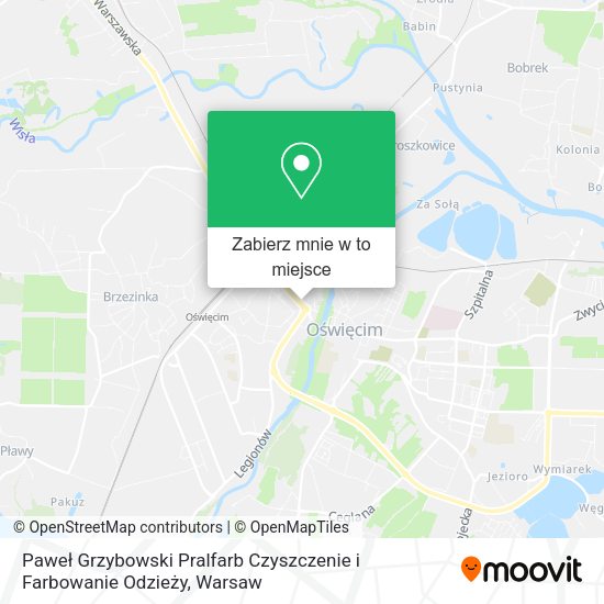 Mapa Paweł Grzybowski Pralfarb Czyszczenie i Farbowanie Odzieży