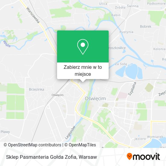 Mapa Sklep Pasmanteria Gołda Zofia