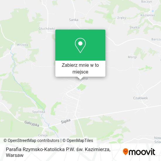 Mapa Parafia Rzymsko-Katolicka P.W. św. Kazimierza