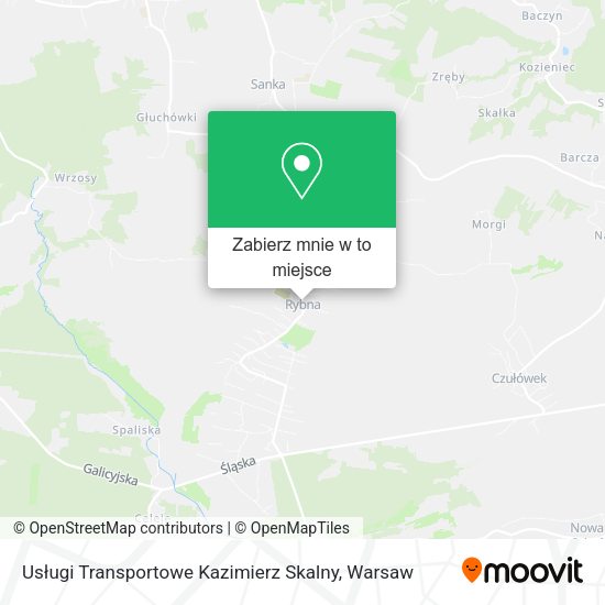 Mapa Usługi Transportowe Kazimierz Skalny