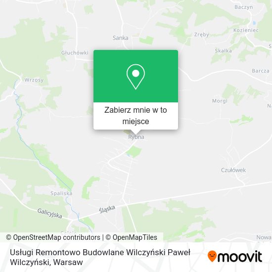 Mapa Usługi Remontowo Budowlane Wilczyński Paweł Wilczyński