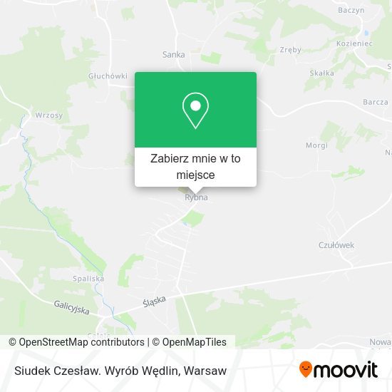 Mapa Siudek Czesław. Wyrób Wędlin