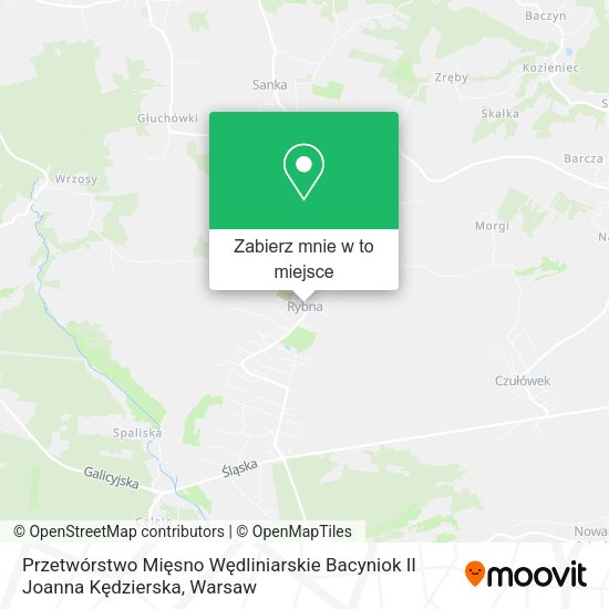 Mapa Przetwórstwo Mięsno Wędliniarskie Bacyniok II Joanna Kędzierska