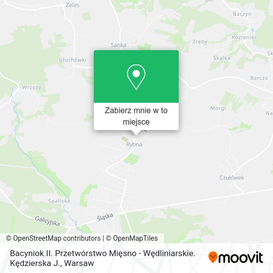 Mapa Bacyniok II. Przetwórstwo Mięsno - Wędliniarskie. Kędzierska J.