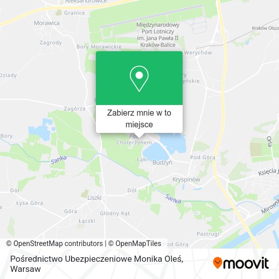 Mapa Pośrednictwo Ubezpieczeniowe Monika Oleś