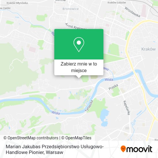 Mapa Marian Jakubas Przedsiębiorstwo Usługowo-Handlowe Pionier