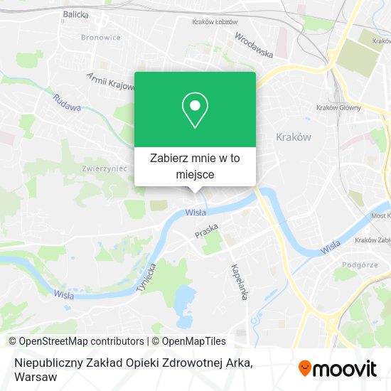 Mapa Niepubliczny Zakład Opieki Zdrowotnej Arka