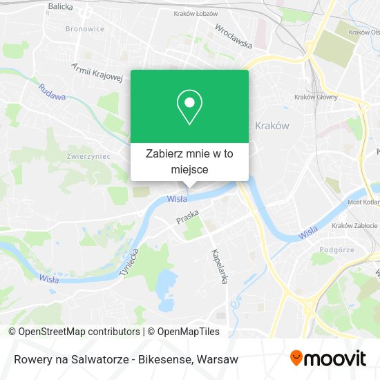 Mapa Rowery na Salwatorze - Bikesense