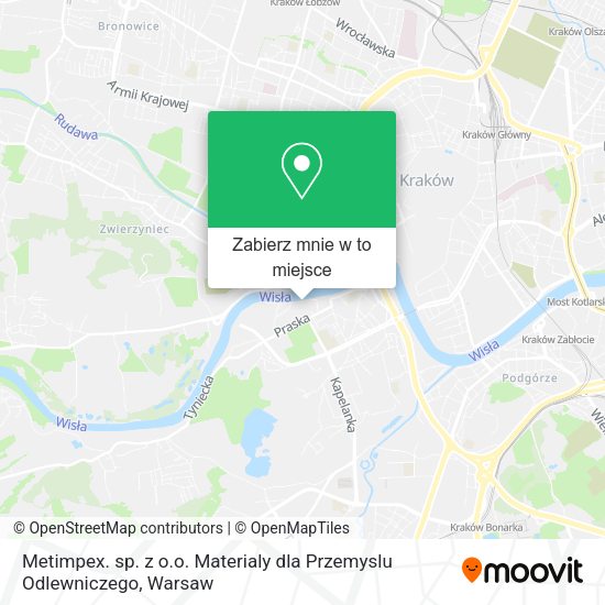 Mapa Metimpex. sp. z o.o. Materialy dla Przemyslu Odlewniczego